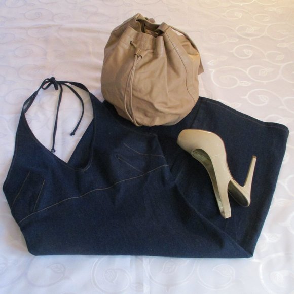 RUBY ROX DENIM HALTER DRESS – WOMENS or JRS – NWT - Picture 6 of 16